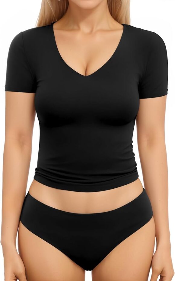 V Neck Basic Going Out Tops