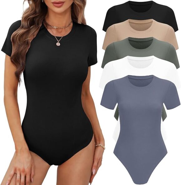 BALENNZ Short Sleeve Round Neck Bodysuit