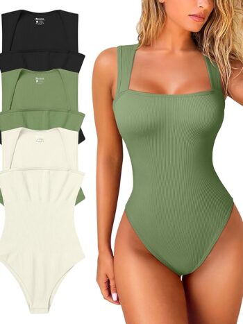 3 piece sleeveless bodysuit